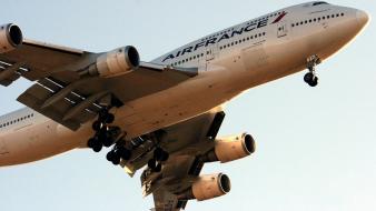Aircraft boeing landing aviation 747 air france 747-400 wallpaper