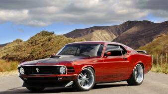 Cars ford muscle mustang red bay 1970 east wallpaper