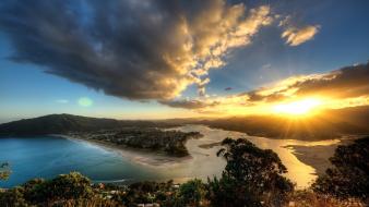 Clouds landscapes nature sunlight skies