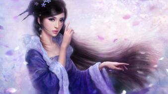 Fantasy asian girl wallpaper