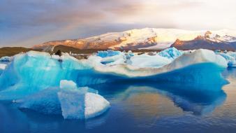 Ice landscapes snow iceland sea wallpaper