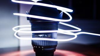 Lens long exposure swirls objects light trails camera wallpaper