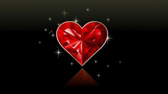Red diamond love heart wallpaper
