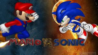 Sega entertainment mario fight luigi versus sonic wallpaper