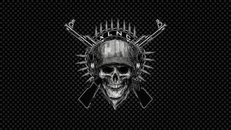 Skull black background wallpaper