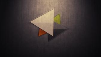 Abstract dark wood triangles wallpaper