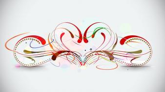 Abstract vector valentines hearts graphics