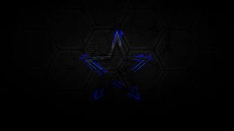 Blue stars cracks wallpaper