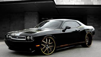 Cars dodge challenger muscle car front angle view wallpaper