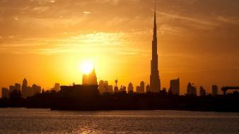 Dubai city sunset wallpaper