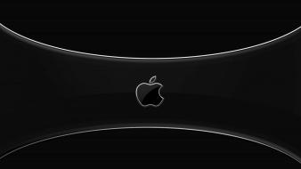 Mac os x black background plain apple wallpaper