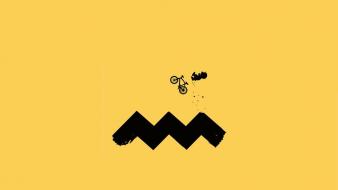 Minimalistic funny charlie brown cycling wallpaper