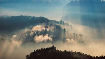 Nature dawn valleys fog sunlight united kingdom