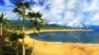 Palm trees just cause 2 beach wallpaper