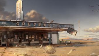 Video games desert bar wallpaper