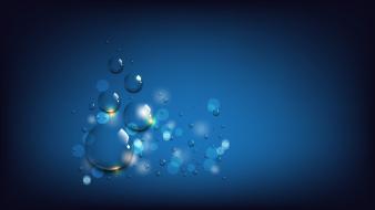 Water abstract blue bubbles digital art artwork wallpaper