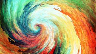 Abstract artwork multicolor paintings spiral wallpaper