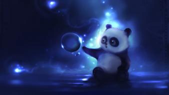 Cute animated panda wallpaper