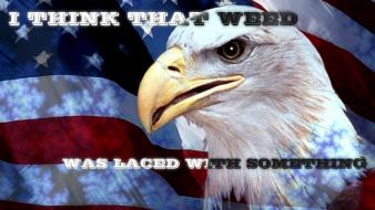 Drugs fractals eagles marijuana american flag photo manipulations wallpaper
