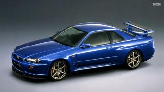 Gt gt-r r34 blue paint exotic car wallpaper