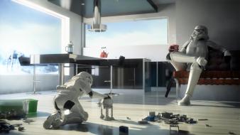 Houses toys (children) science fiction storm trooper wallpaper