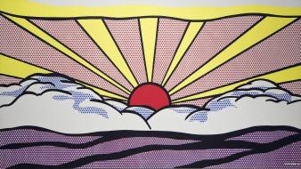 Roy lichtenstein artwork paintings pop art sunrise wallpaper