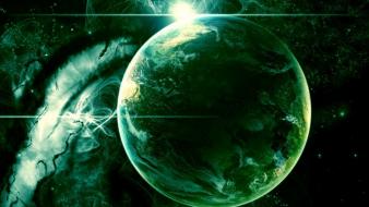 Space stars planets earth science fiction sci-fi wallpaper