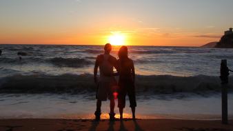 Sunset love coast romantic italy dancing sea castiglioncello wallpaper