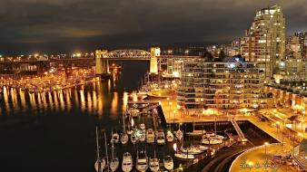 Vancouver city lights cityscapes night wallpaper