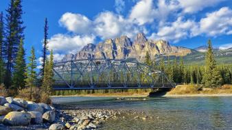 Banff national park rivers castle junction bridge wallpaper