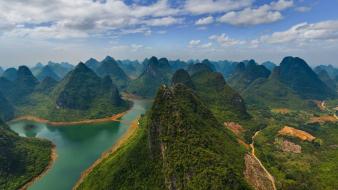 China emerald national park clouds forests