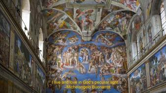 Citation god michelangelo buonarroti sistine chapel wallpaper