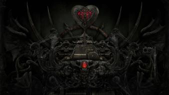 Dark gothic hearts wallpaper