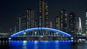 Japan bridges cities city night japon