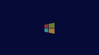 Minimalistic windows 8 logos simple background blue wallpaper