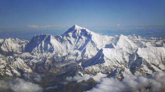 Mountains clouds landscapes nature snow wallpaper