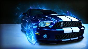 Mustang shelby blue fire wallpaper