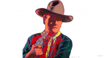 Andy warhol john wayne artwork cowboy hats paintings wallpaper