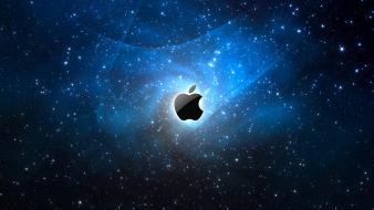 Apple inc. logo galaxies outer space wallpaper
