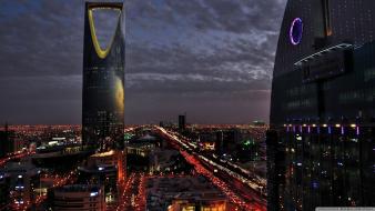 Arabia burj al mamlaka city night cityscapes wallpaper