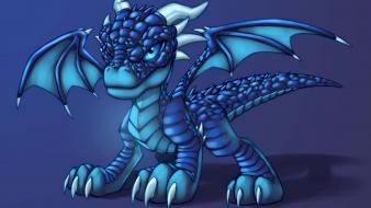 Blue dragons fantasy art artwork wallpaper