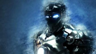 Blue iron man digital artwork 3 wallpaper