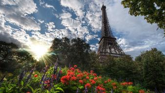 Eiffel tower nature wallpaper