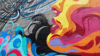 Feeling graffiti paint street wallpaper