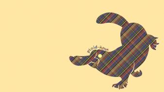 Funny plaid pun platapus wallpaper