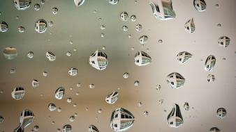 Glass water drops wallpaper
