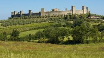 Italia italy landscapes medieval buildings monteriggioni wallpaper
