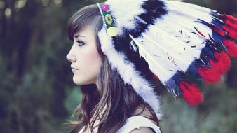 Marta head dress native americans culture aragonés wallpaper