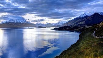 Mountains landscapes new zealand lakes wallpaper