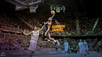 Nba lebron james dunk basketball player wallpaper